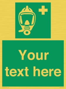 Custom sign safe condition Emergency escape breathing device